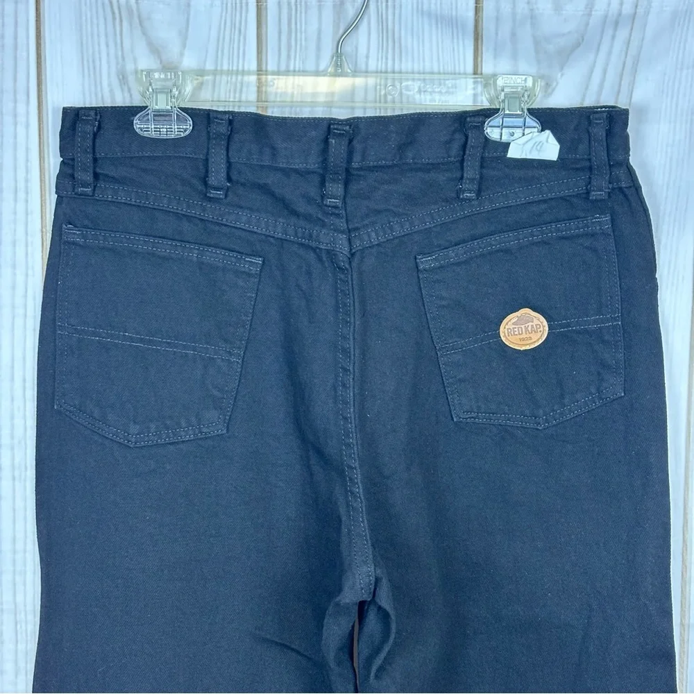 NWT Red Kap Relaxed Fit Mens Black Denim Jeans size 34x32